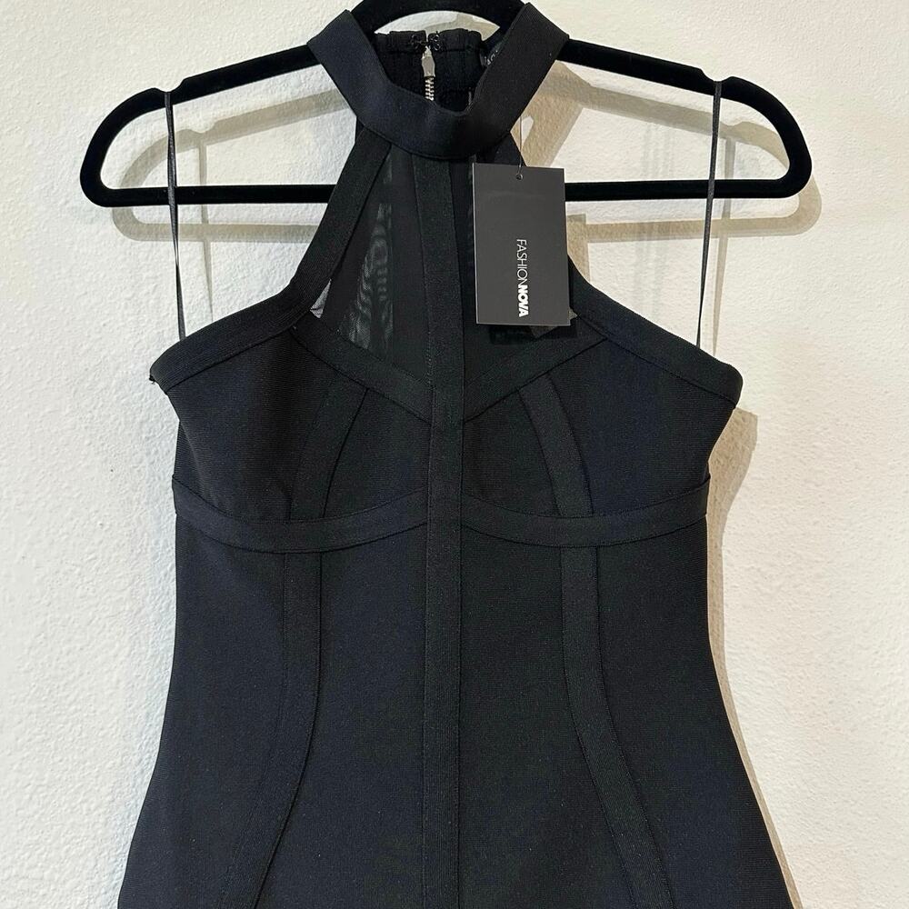 Fashion Nova Midnight Escape Bandage Midi Dress - Picture 10 of 10